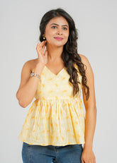 Mellow Block Printed Cami Top