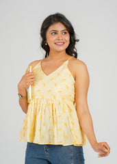 Mellow Block Printed Cami Top