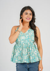 Gardenia Block Printed Cami Top