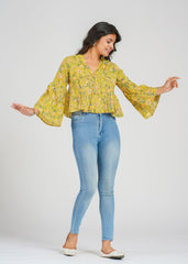 Sundrop Block Printed Short Top