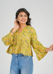 Sundrop Block Printed Short Top