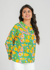 Bloom Block Printed Short Top