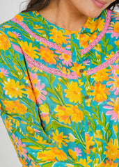 Bloom Block Printed Short Top