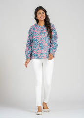 Lily Block Printed Short Top