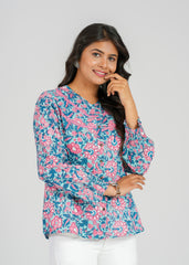 Lily Block Printed Short Top