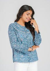 Frosted Block Printed Short Top