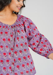 Whimsy Block Printed Short Top