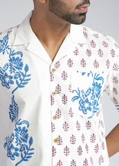 Cotton Poplin Half Sleeve Printed Shirt