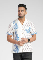 Cotton Poplin Half Sleeve Printed Shirt