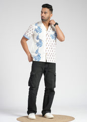 Cotton Poplin Half Sleeve Printed Shirt