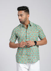 Cotton Printed Half Sleeve Shirt