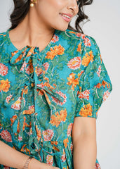 Jade Block Printed Short Top