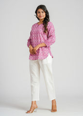 Block Printed Short Kurti