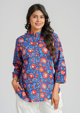 Iris Block Printed Short Kurti