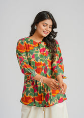 Ember Block Printed Short Top