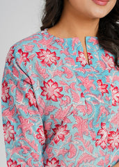 Celestial Block Printed Short Top