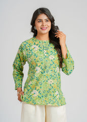 Wildflower Block Printed Short Kurti