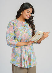 Lotus Block Printed Short Top