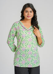 Tulsi Block Printed Short Kurti