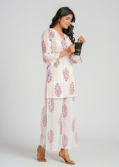 Floral on Stripes Printed Co-Ord Set