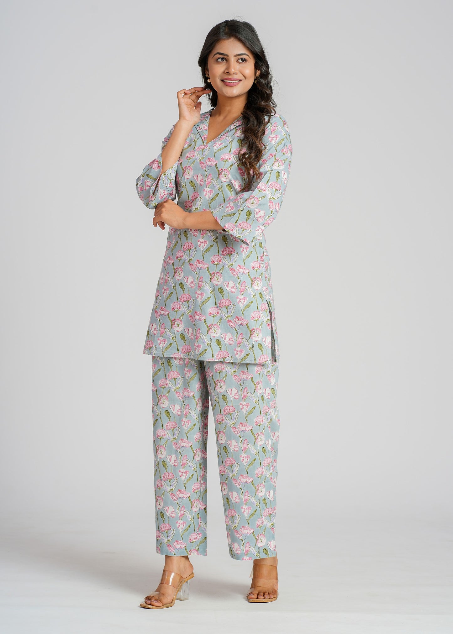 Grey Printed Co-Ord Set