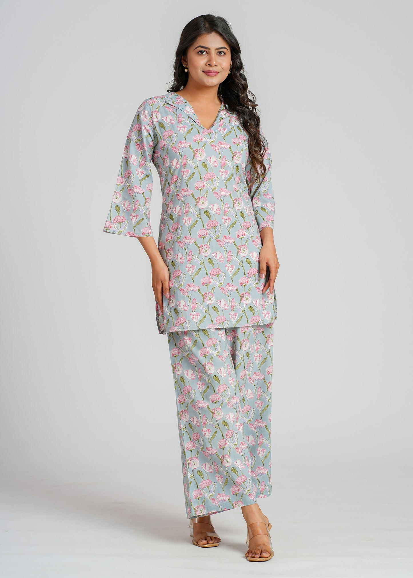 Grey Printed Co-Ord Set