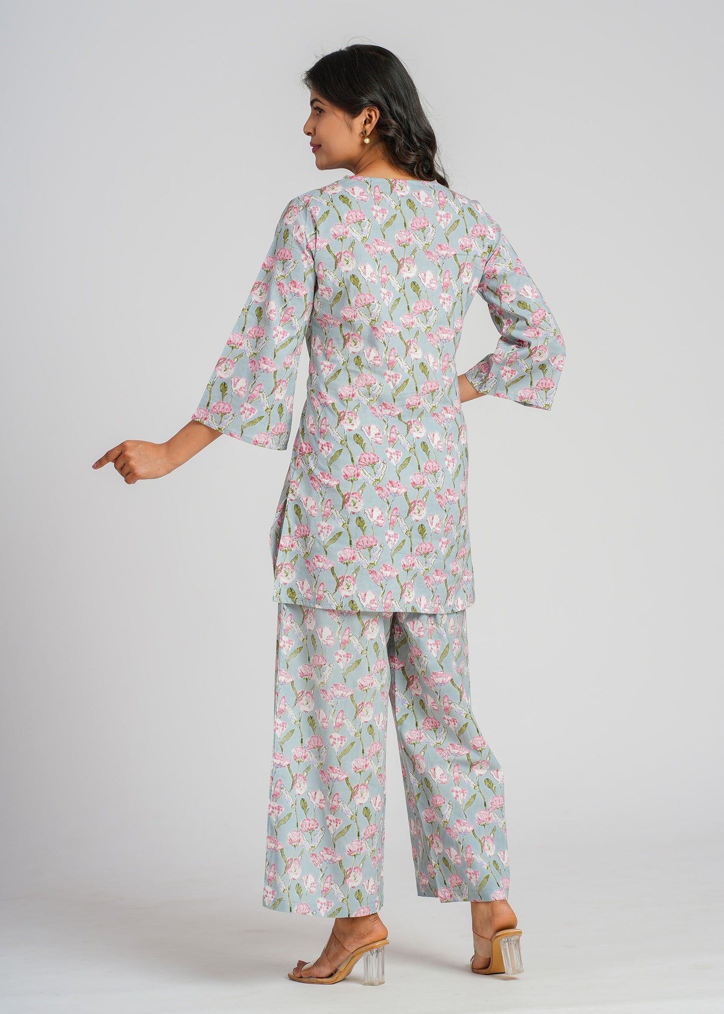 Grey Printed Co-Ord Set