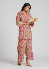 Red Lotus Printed Co-Ord Set