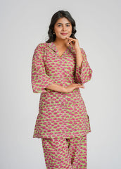 Red Lotus Printed Co-Ord Set