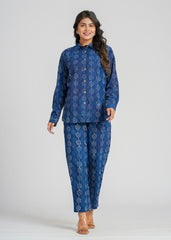 Natural Indigo Printed Co-Ord Set