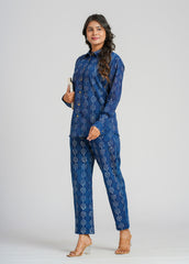 Natural Indigo Printed Co-Ord Set