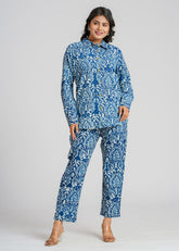 Natural Indigo Printed Co-Ord Set