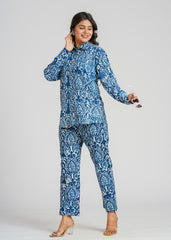 Natural Indigo Printed Co-Ord Set