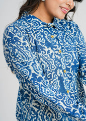 Natural Indigo Printed Co-Ord Set