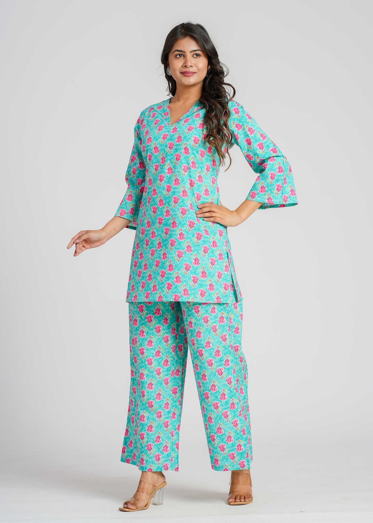 Teal Pink Co-Ord Set