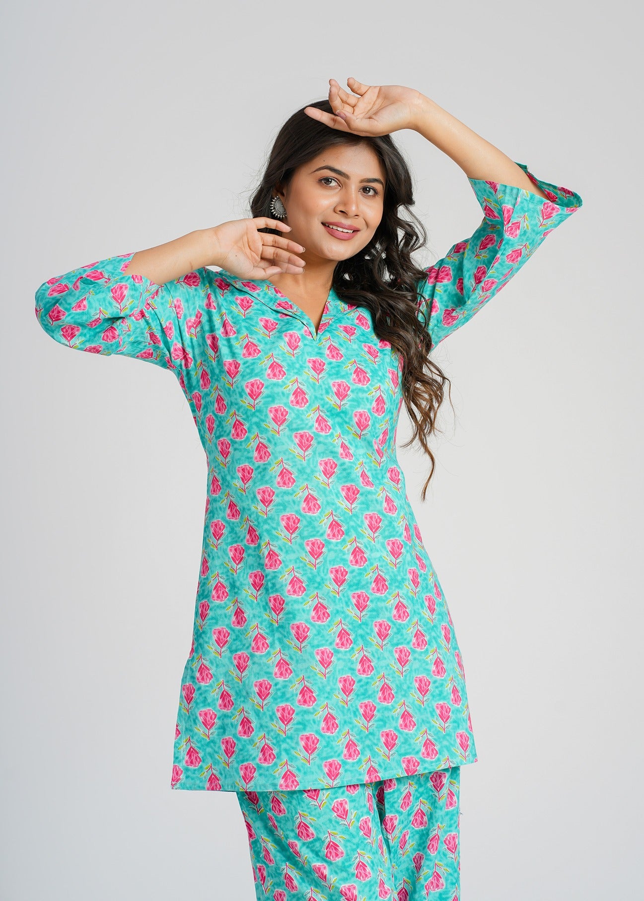 Teal Pink Co-Ord Set