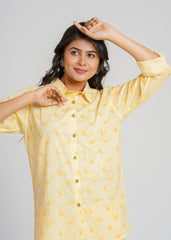 Yellow Paisley Printed Co-Ord Set