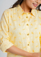 Yellow Paisley Printed Co-Ord Set