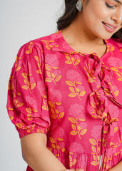 Block Printed Short Top