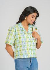 Block Printed Crop Shirts