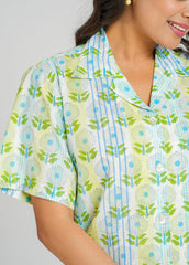 Block Printed Crop Shirts
