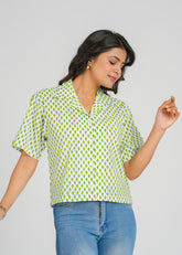 Block Printed Crop Shirts