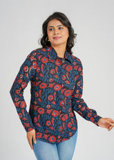 Vanaspati Block Printed Fitted Shirt