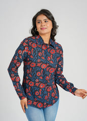 Vanaspati Block Printed Fitted Shirt