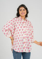 Ruby Flora Oversized Women's Shirt