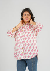 Ruby Flora Oversized Women's Shirt