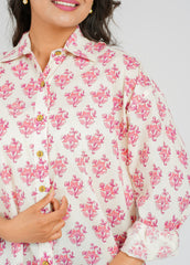 Ruby Flora Oversized Women's Shirt