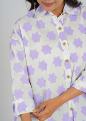 Celestial Charm Oversized Women's Shirt