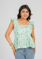Celadon Short Top