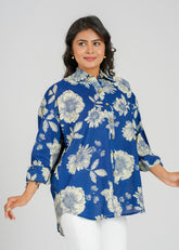 Flora Chic Oversized  Women's Shirt